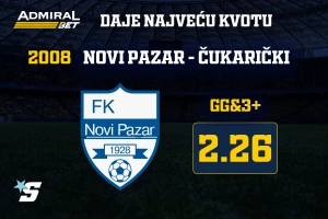 AdmiralBet daje najveću kvotu na svetu za goleadu u Novom Pazaru